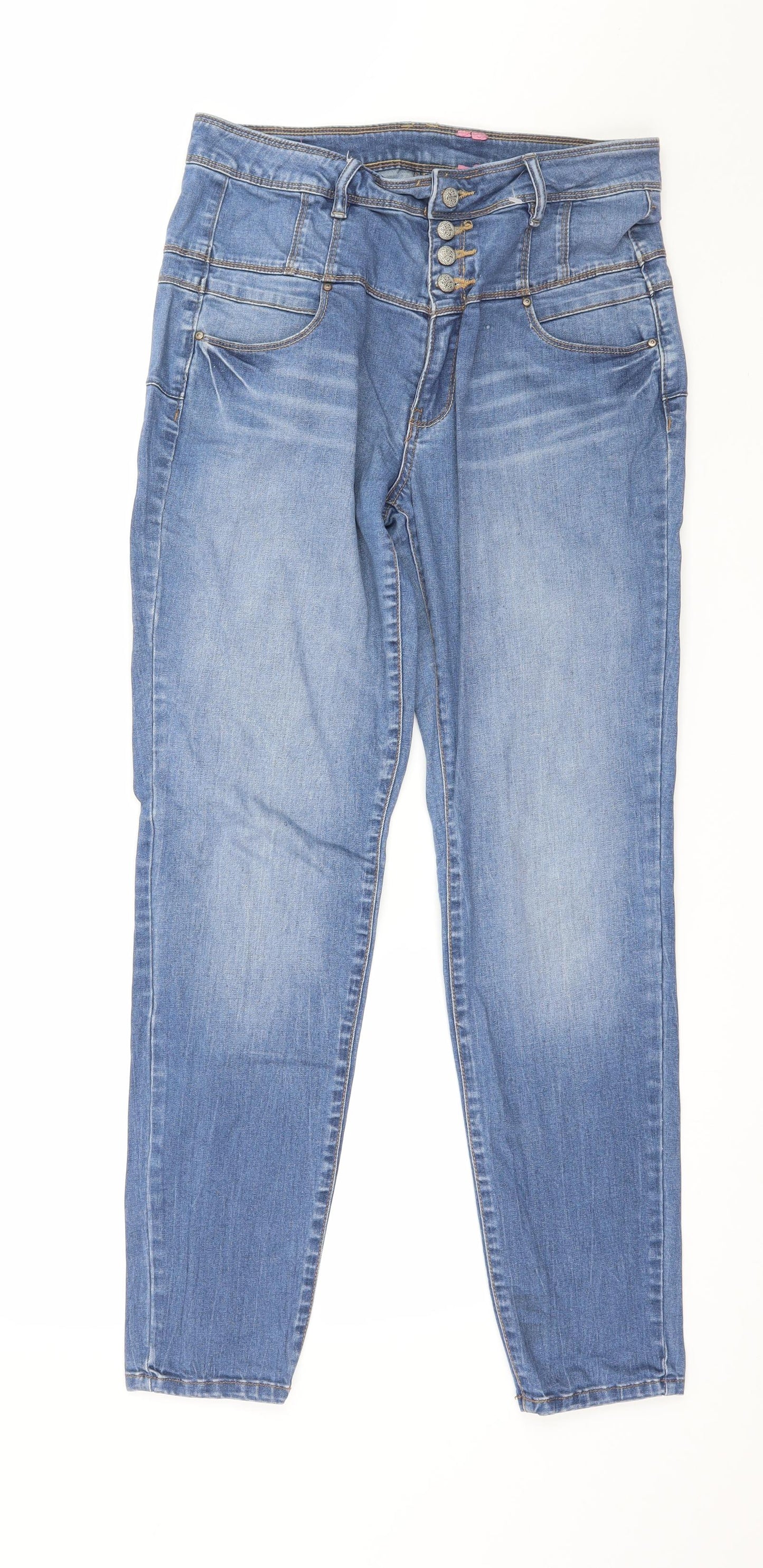 YES YES Womens Blue  Denim Skinny Jeans Size 12 L29 in