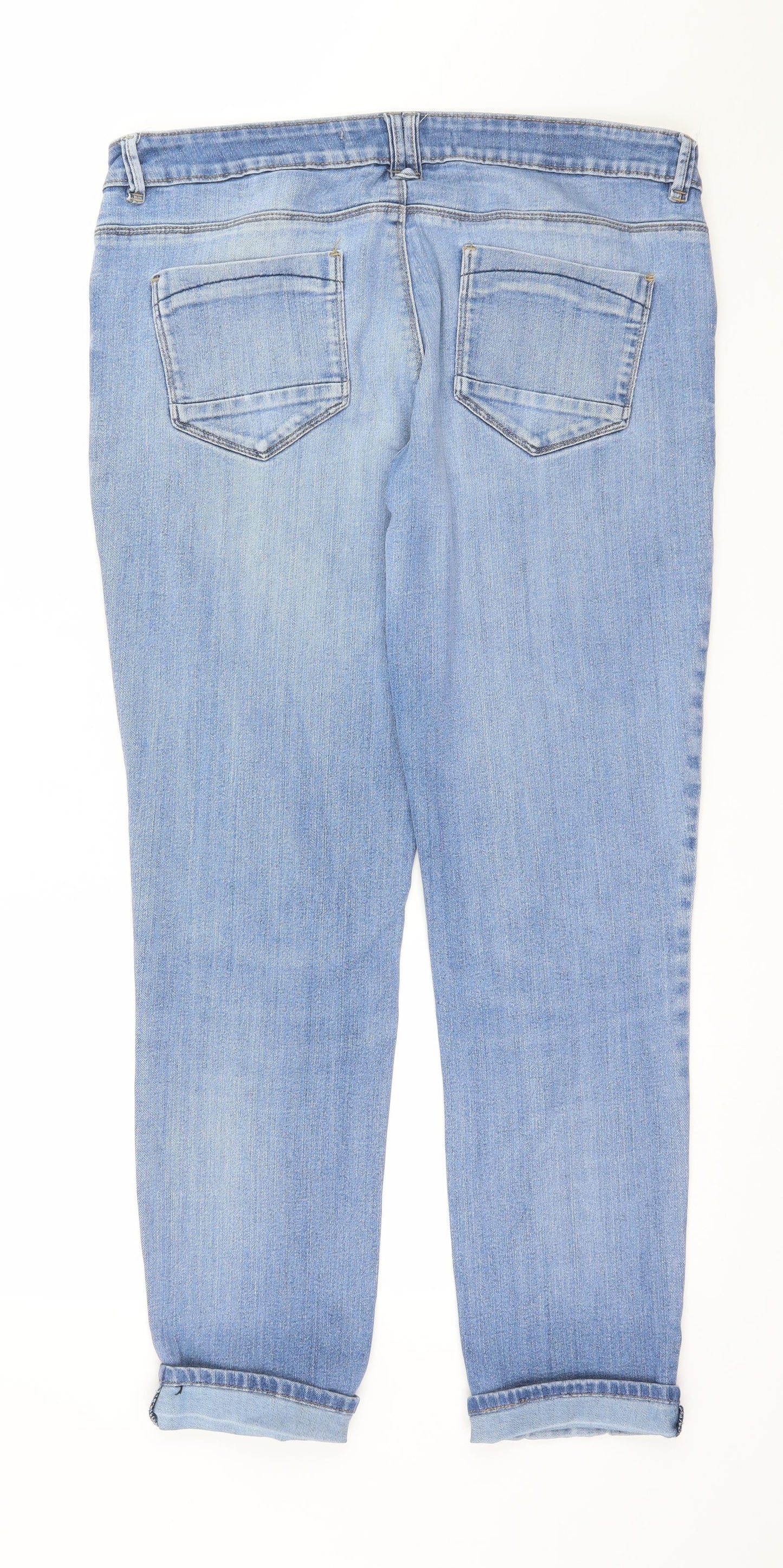 NEXT Womens Blue  Denim Straight Jeans Size 16 L28 in