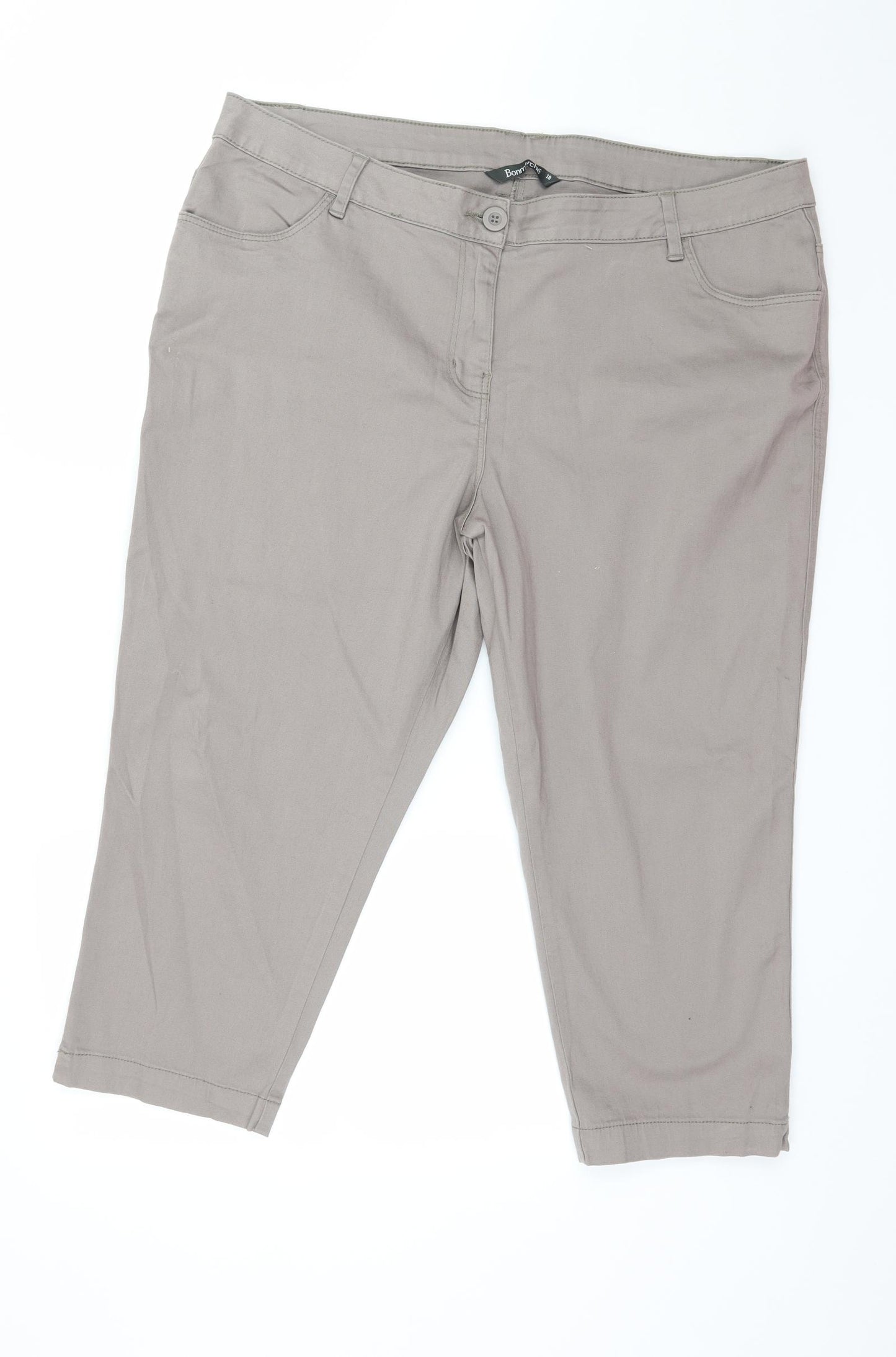Bonmarché Womens Grey   Cropped Jeans Size 18 L21 in
