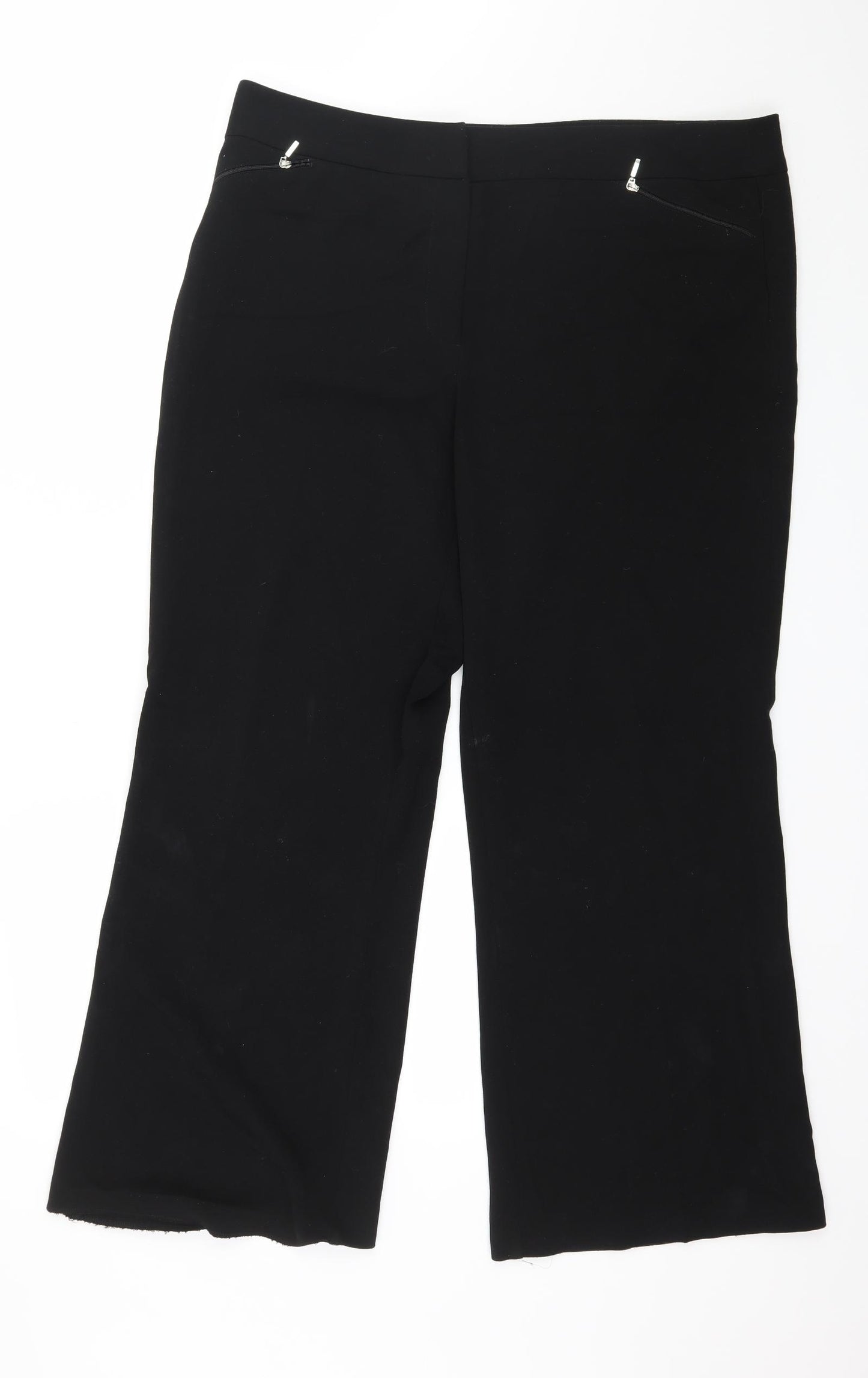 M&Co Womens Black   Trousers  Size 18 L29 in