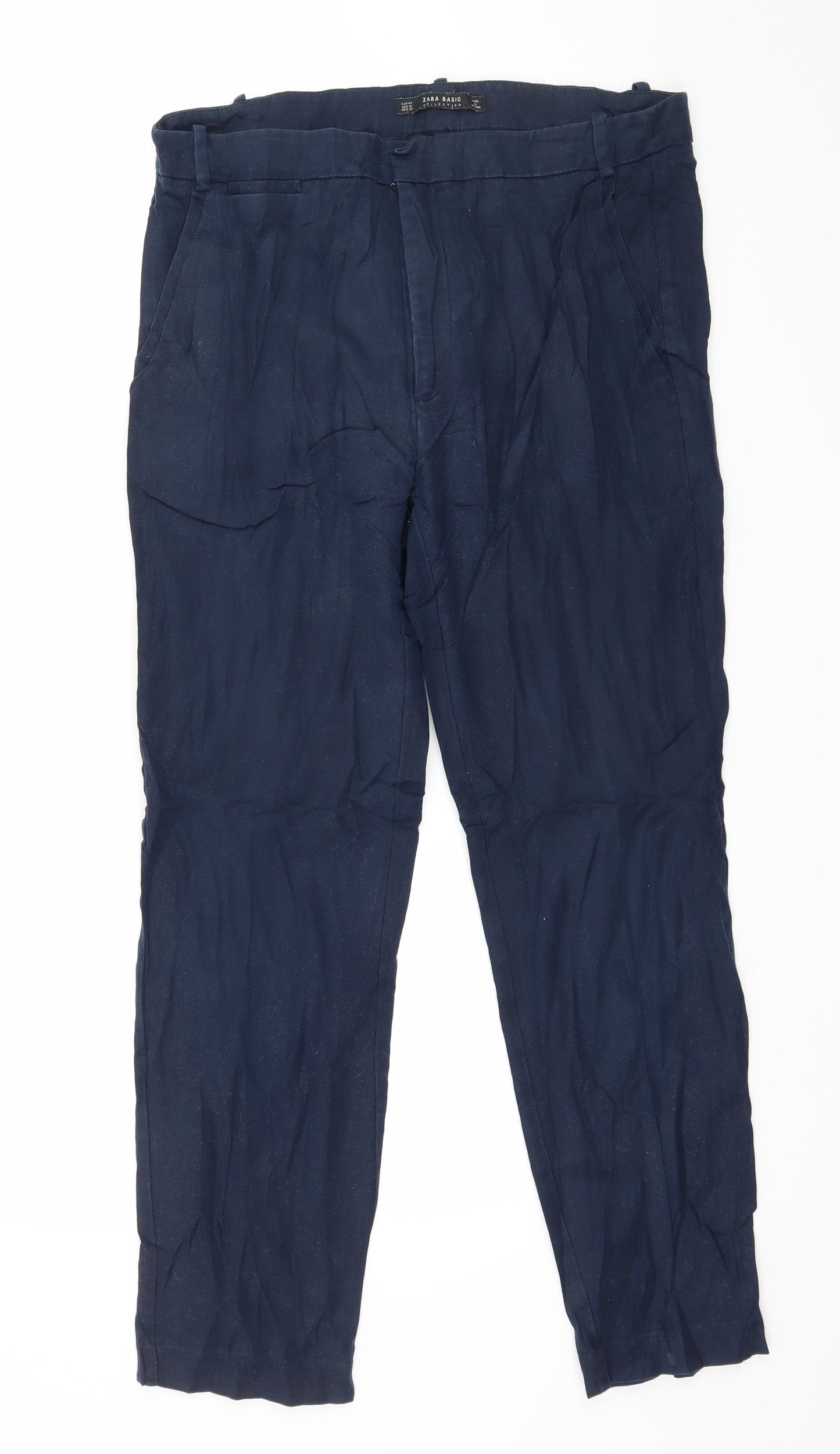 Zara Womens Blue   Trousers  Size 14 L27 in