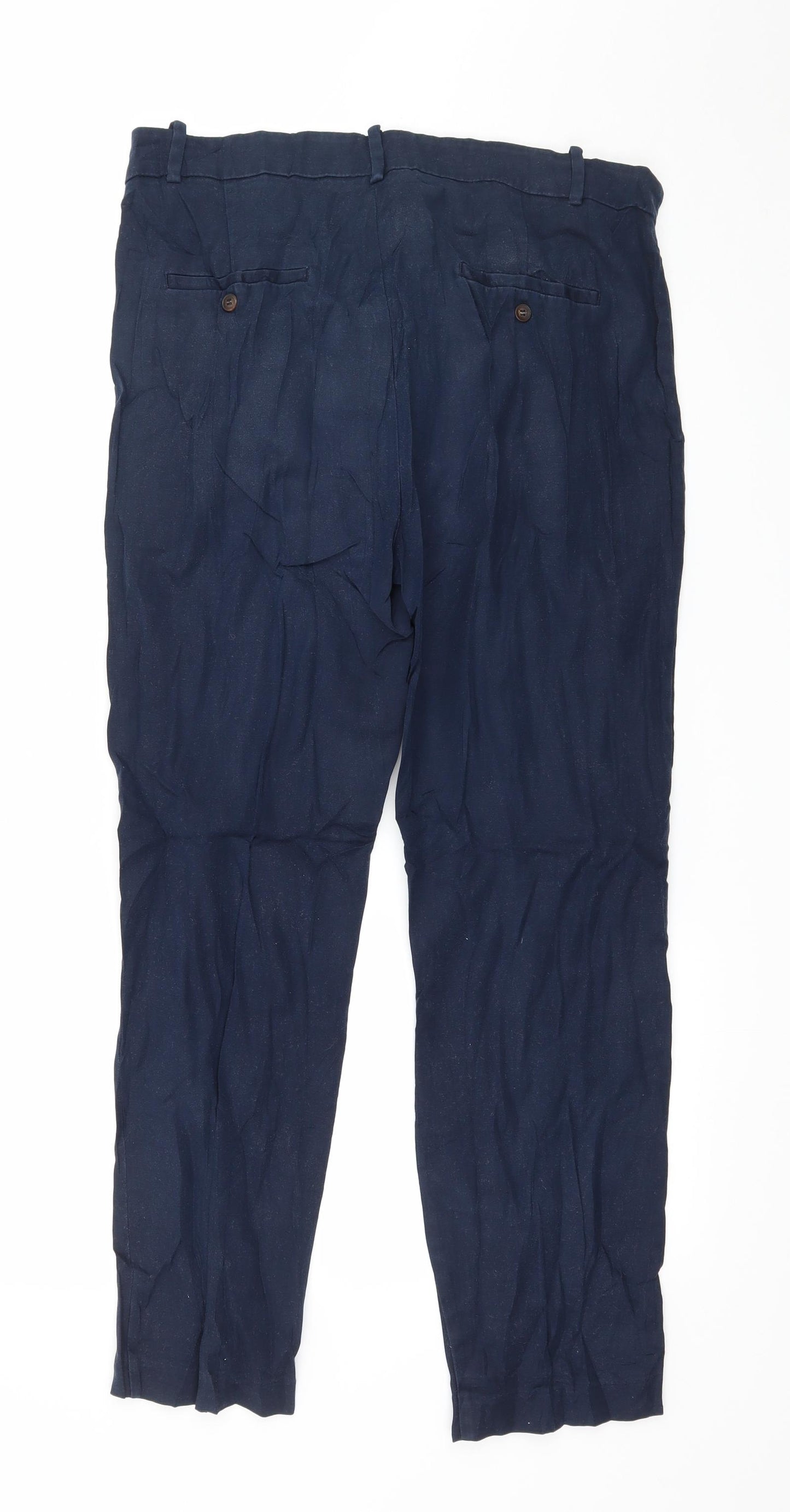 Zara Womens Blue   Trousers  Size 14 L27 in