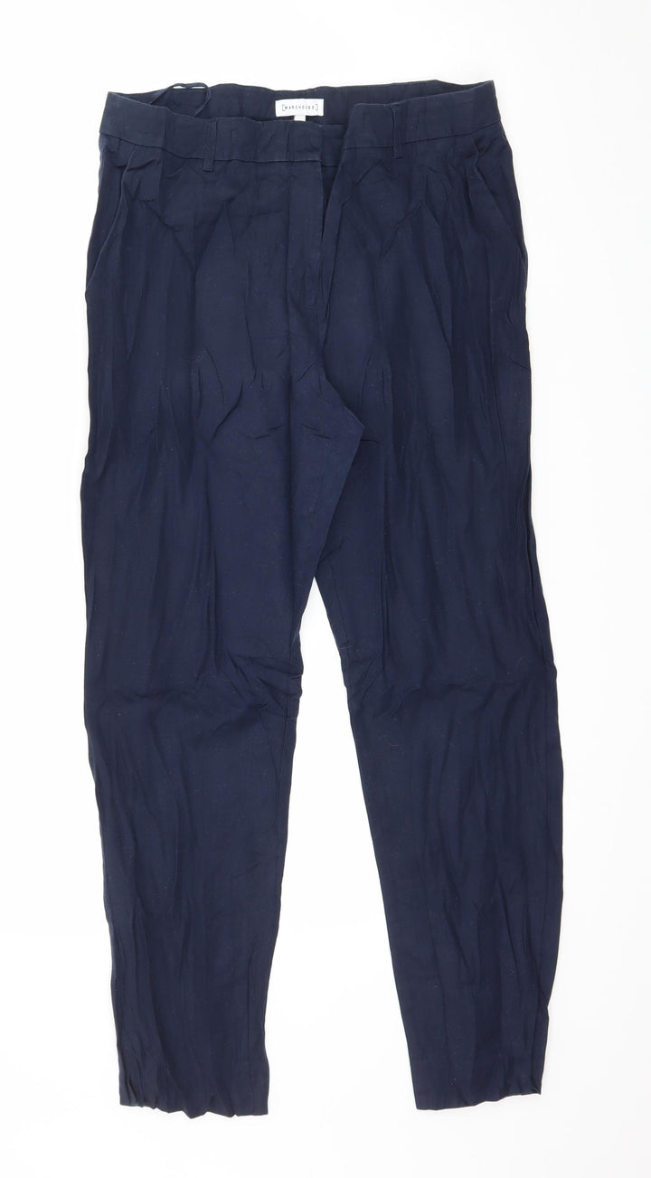 Warehouse Womens Blue Trousers Size 12 L26 in