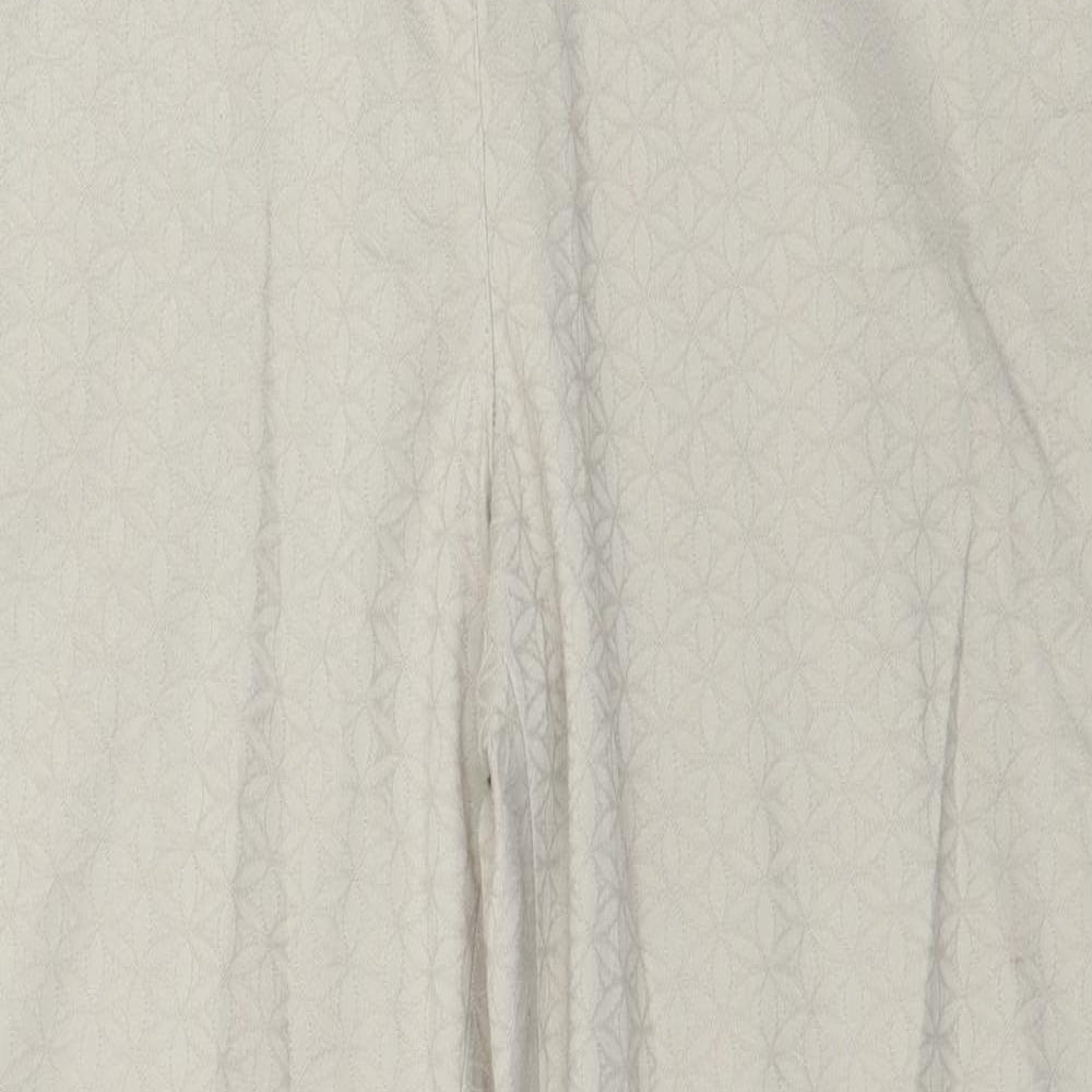 Wallis Womens Ivory Geometric  Trousers  Size 10 L28 in