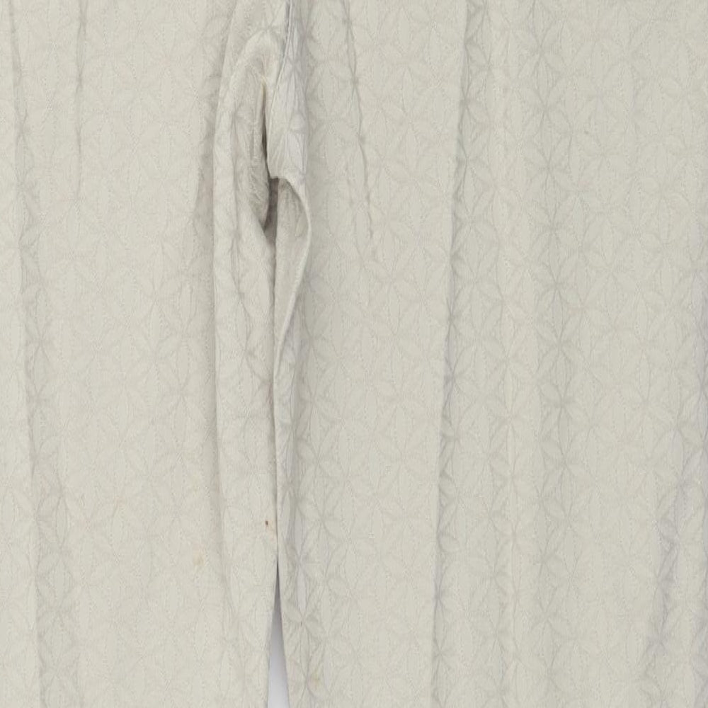 Wallis Womens Ivory Geometric  Trousers  Size 10 L28 in
