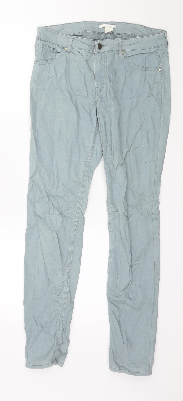 H&M Womens Blue Denim Skinny Jeans Size 10 L29 in