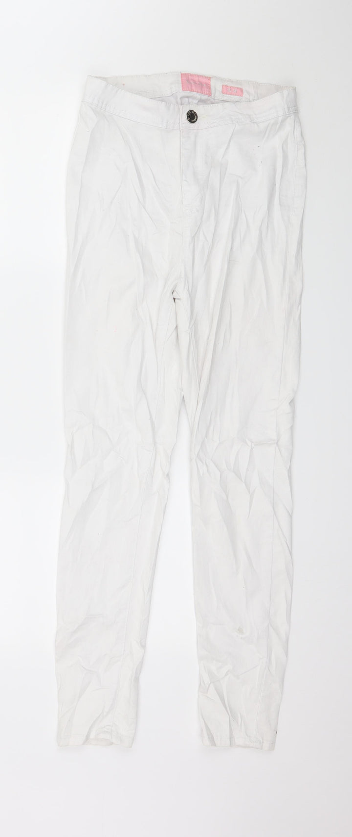 Denim Club Womens White  Denim Skinny Jeans Size 10 L28 in