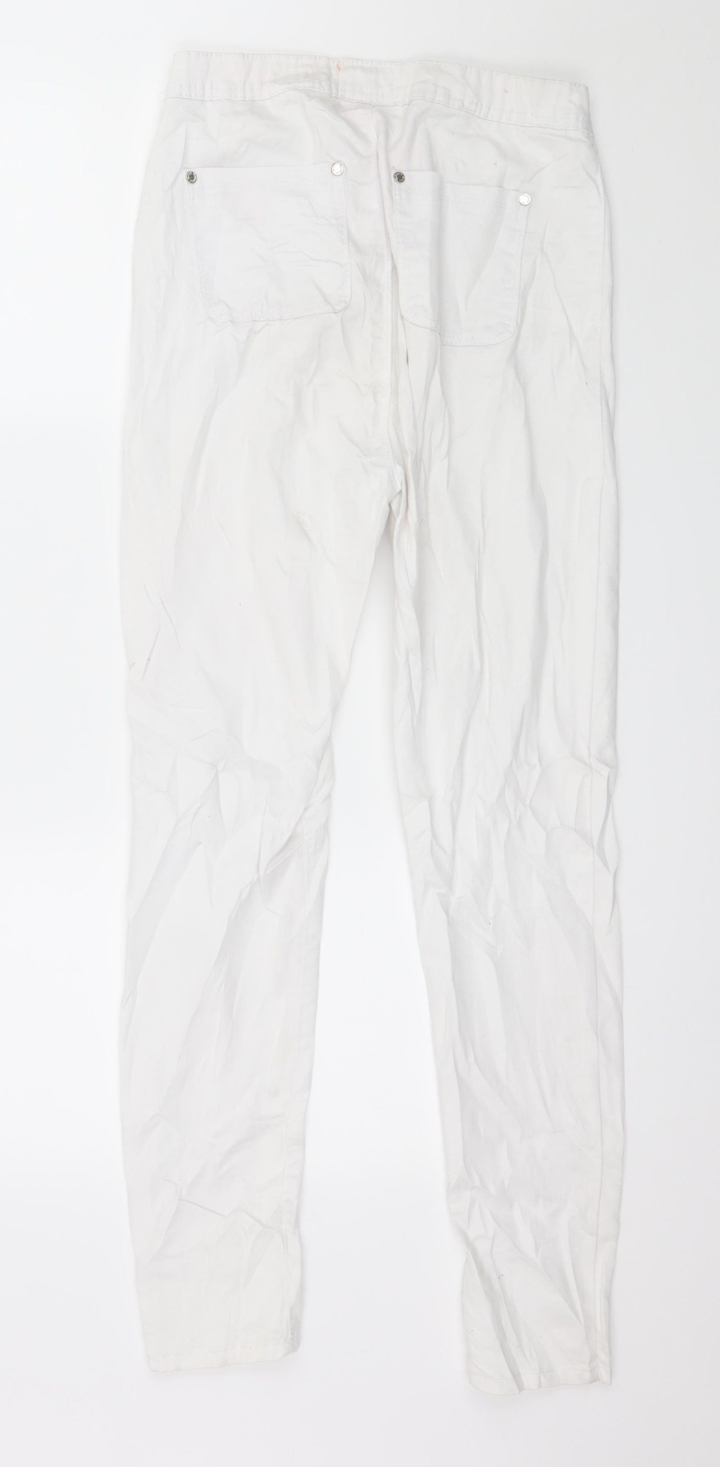 Denim Club Womens White  Denim Skinny Jeans Size 10 L28 in
