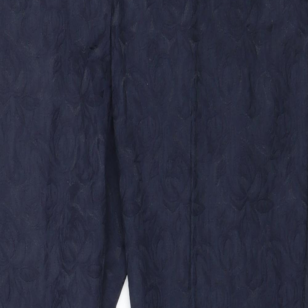 NEXT Womens Blue Floral  Trousers  Size 10 L28 in