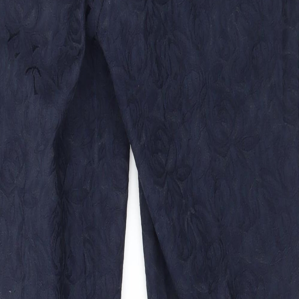 NEXT Womens Blue Floral  Trousers  Size 10 L28 in