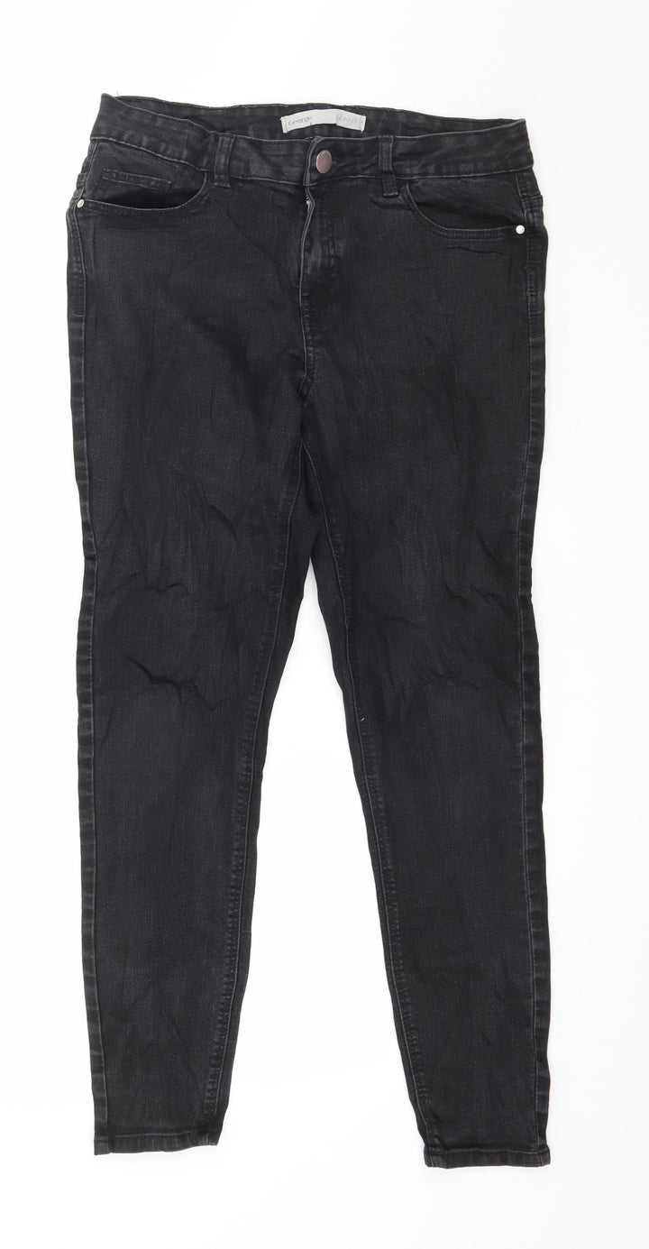 George Womens Grey Denim Skinny Jeans Size 12 L27 in