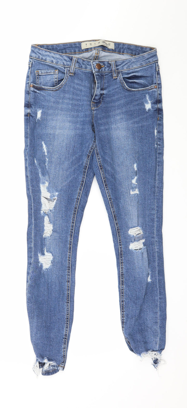 Denim & Co. Womens Blue  Denim Skinny Jeans Size 8 L27 in