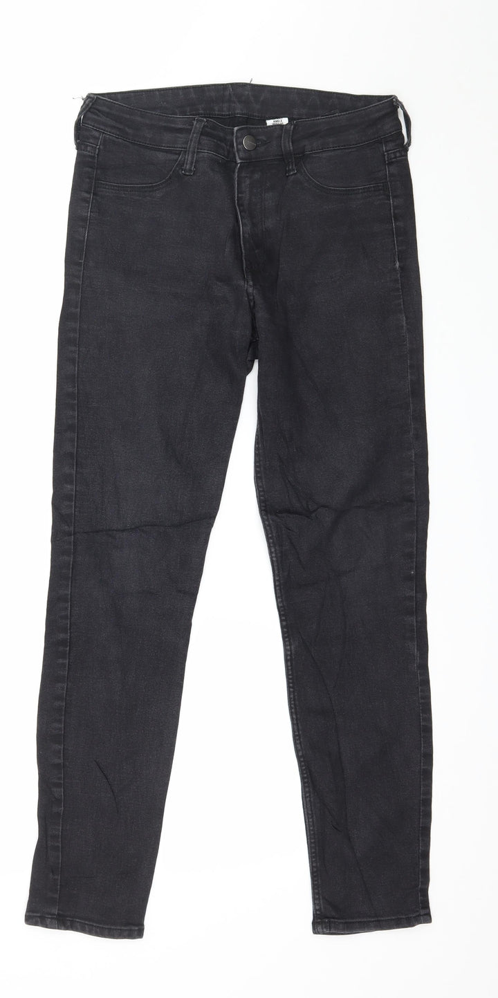 H&M Womens Black Denim Skinny Jeans Size 27 in L28 in