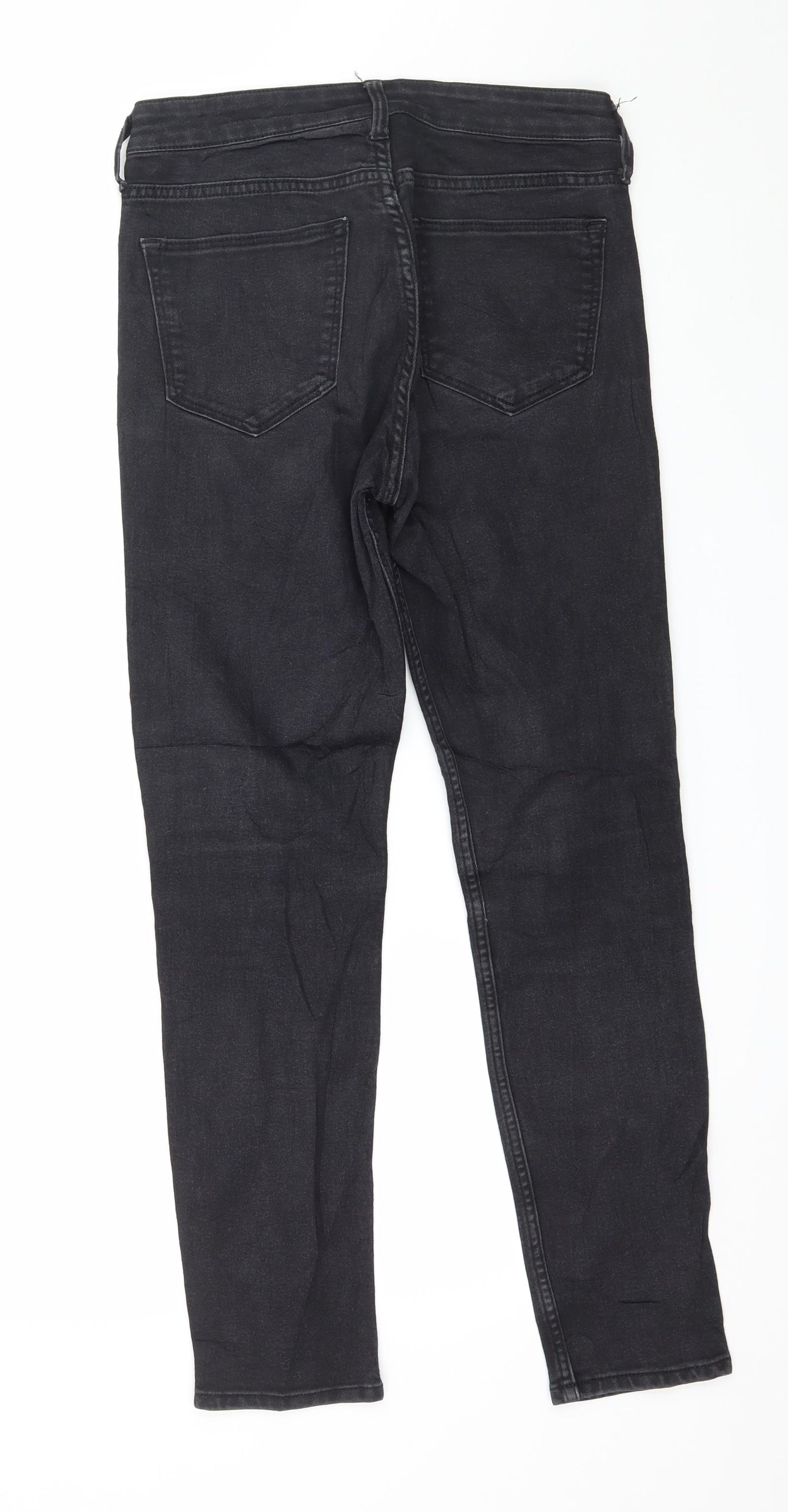 H&M Womens Black  Denim Skinny Jeans Size 27 in L28 in