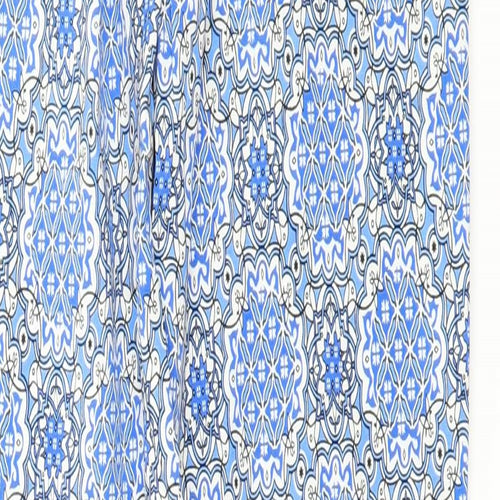 Select Womens Blue Geometric  Trousers  Size 8 L30 in