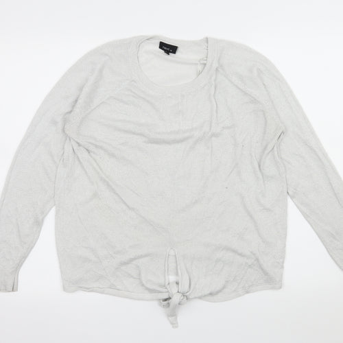 NEXT Womens Silver  Knit Pullover Jumper Size 16