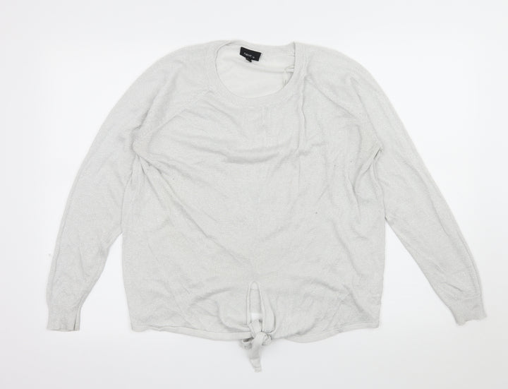 NEXT Womens Silver  Knit Pullover Jumper Size 16