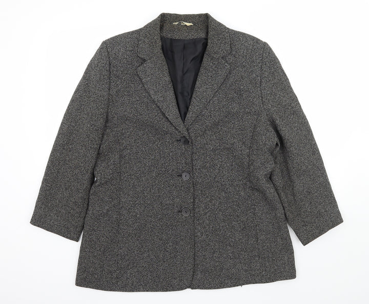 Klass Womens Green Polka Dot Jacket Blazer Size 16