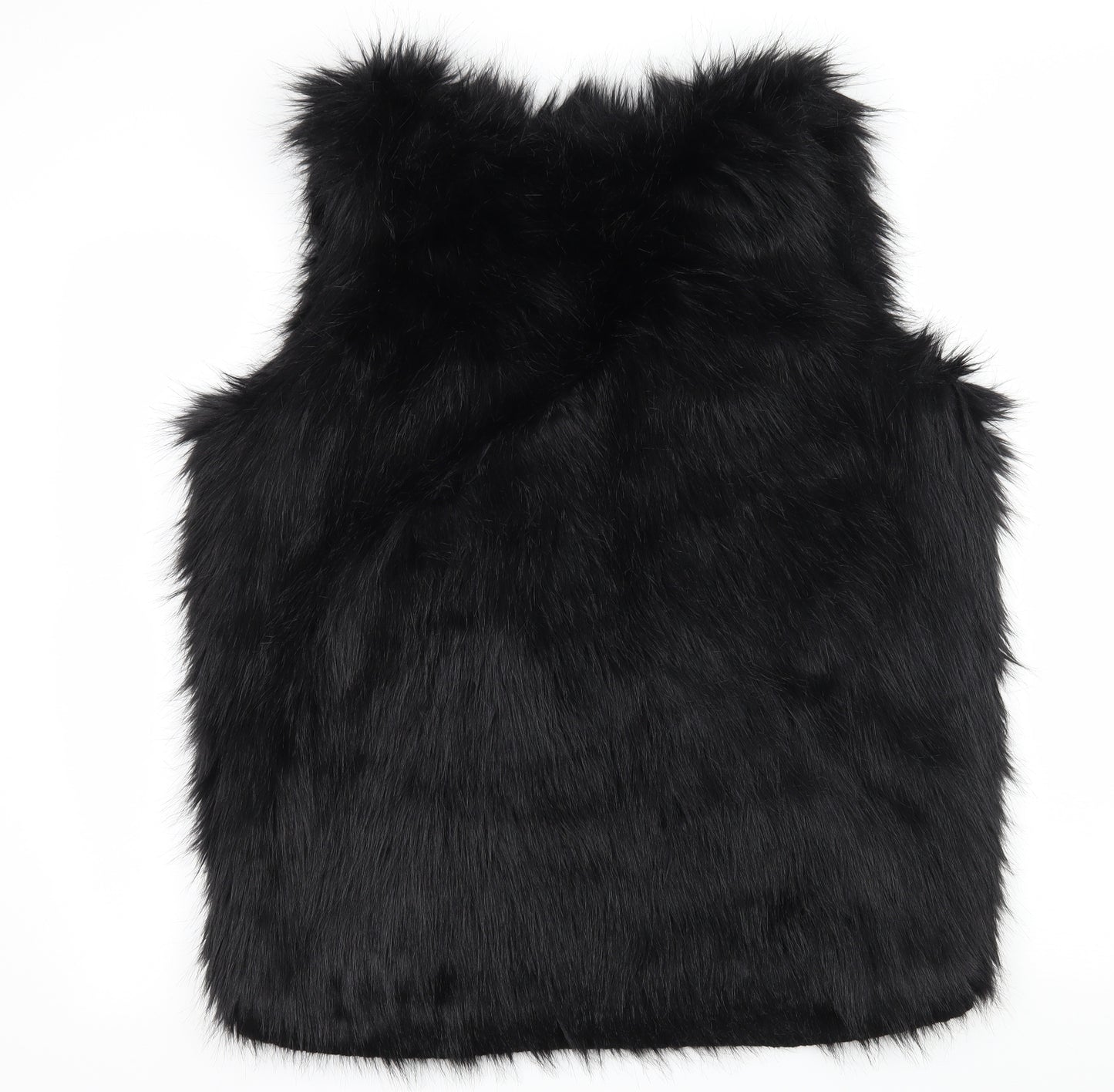 F&F Womens Black   Gilet Jacket Size M  - Faux Fur