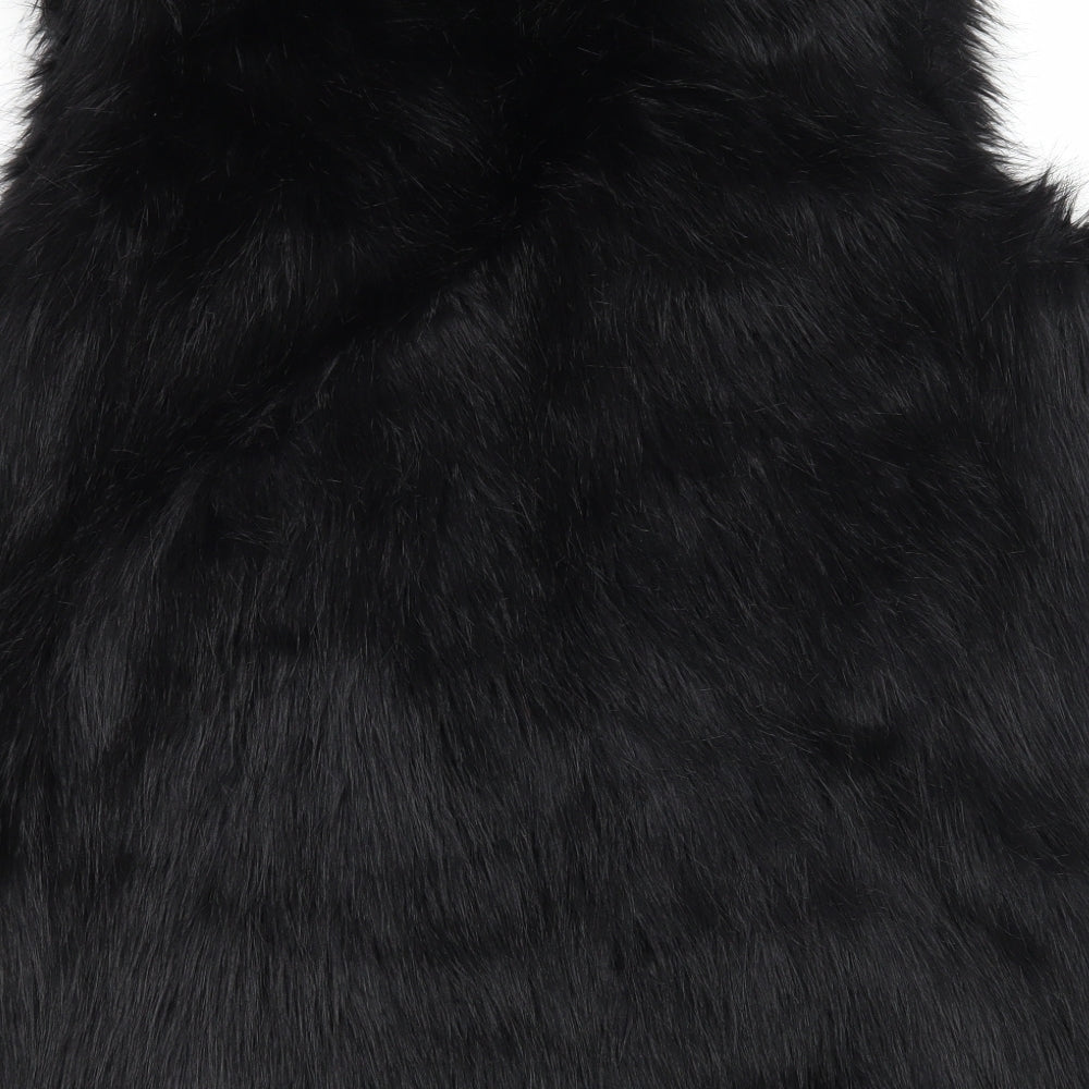 F&F Womens Black   Gilet Jacket Size M  - Faux Fur