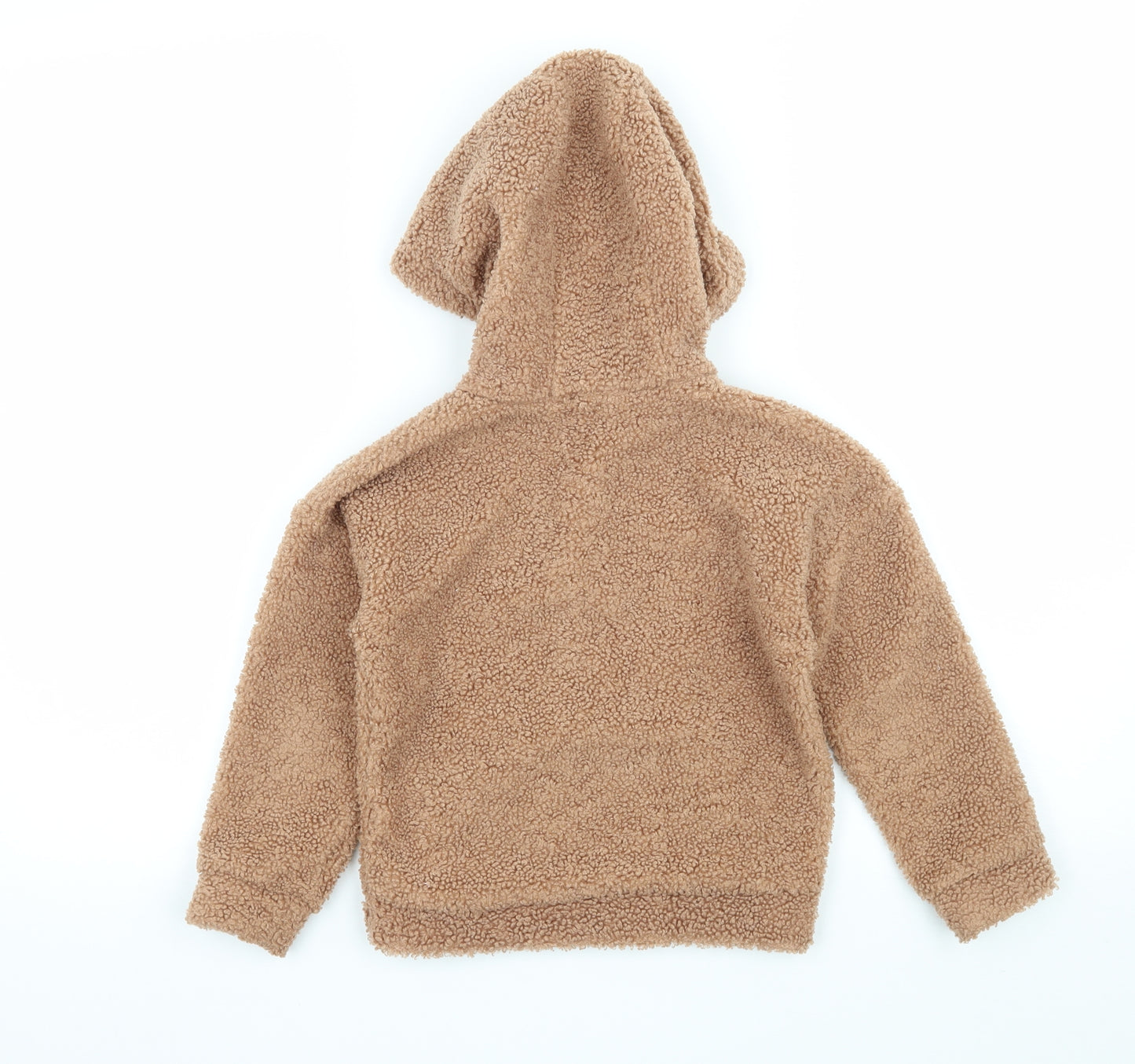 Matalan Girls Brown   Pullover Hoodie Size 4 Years  - Sherpa