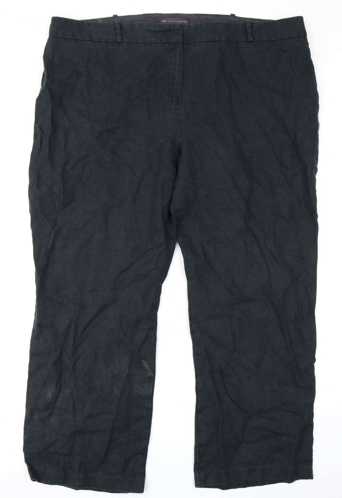 M&S Collection Womens Black   Trousers  Size 22 L27 in