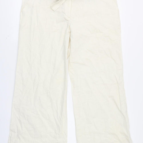New Look Womens Ivory   Trousers  Size 16 L29 in