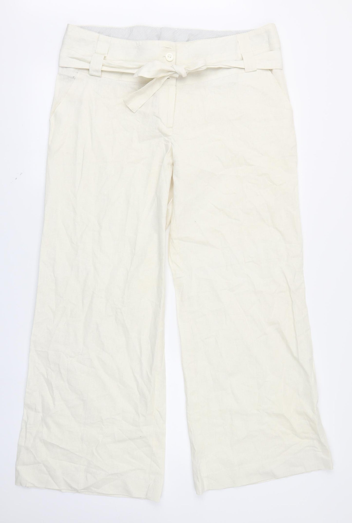 New Look Womens Ivory   Trousers  Size 16 L29 in