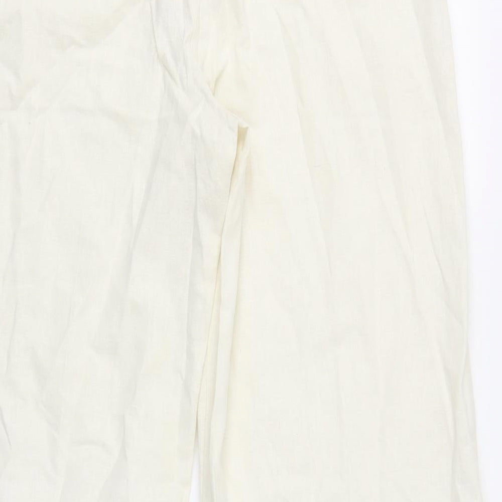 New Look Womens Ivory   Trousers  Size 16 L29 in