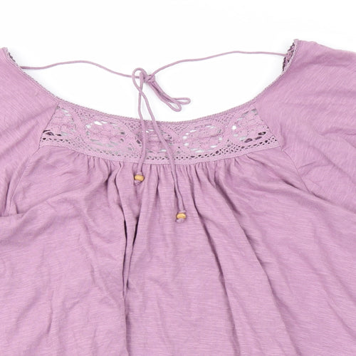 Denim  Co Womens Purple   Basic T-Shirt Size 18
