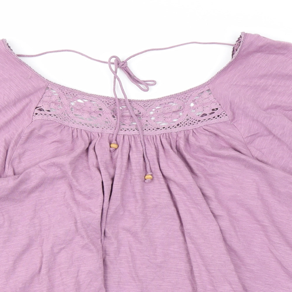 Denim  Co Womens Purple   Basic T-Shirt Size 18