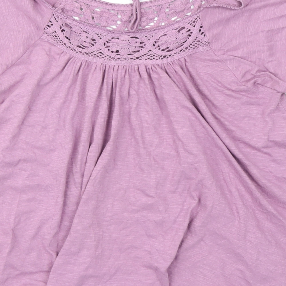 Denim  Co Womens Purple   Basic T-Shirt Size 18