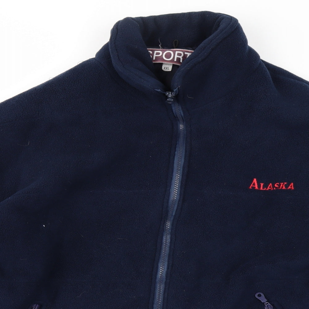 Sport Mens Blue  Fleece Jacket  Size 2XL