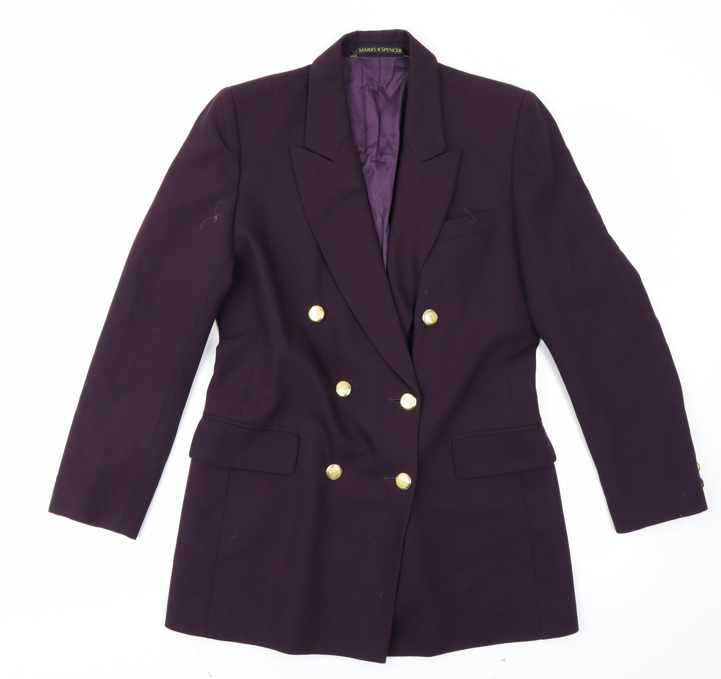 Marks & Spencer Womens Purple   Jacket Blazer Size 10