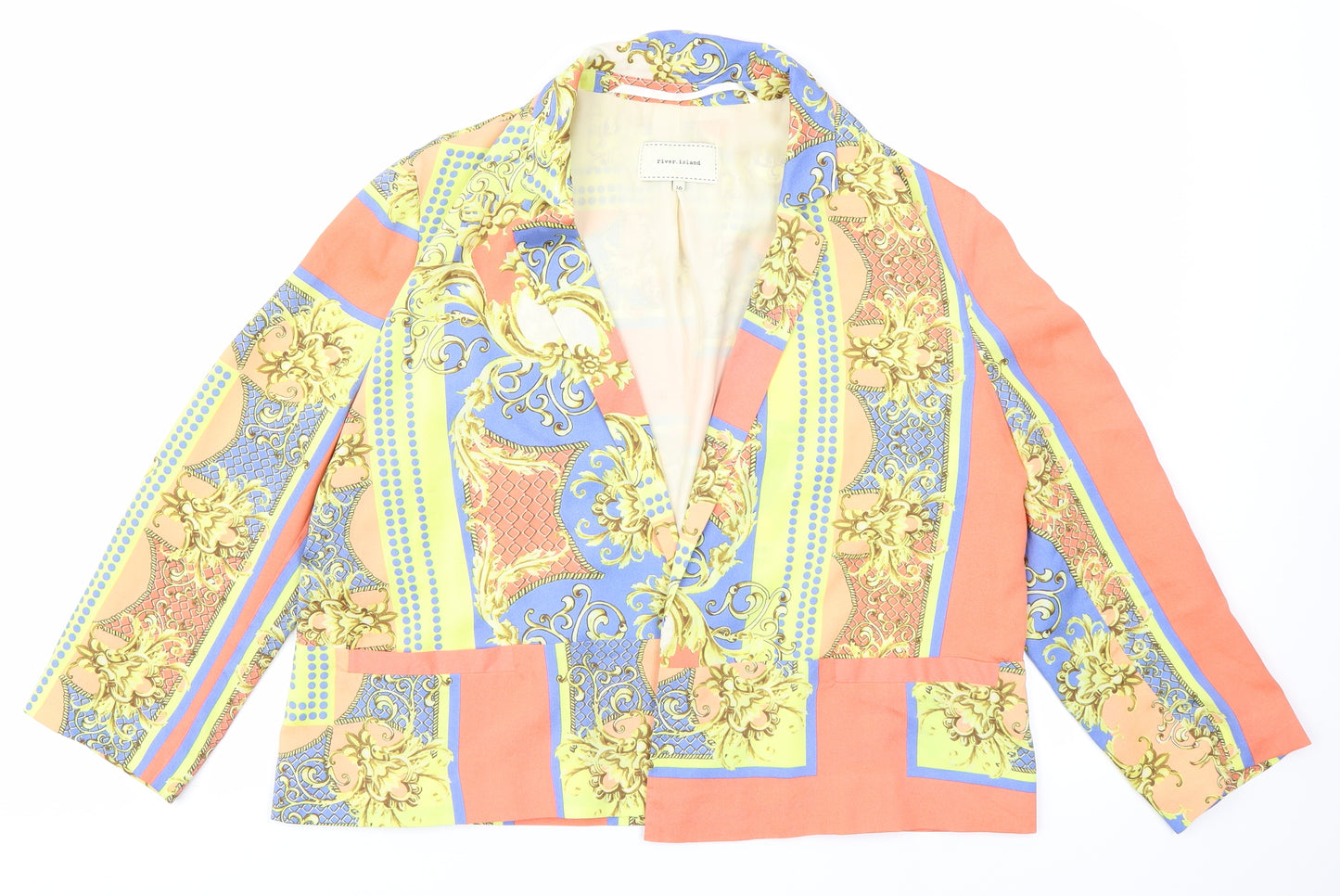 River Island Womens Pink Paisley  Jacket  Size 16