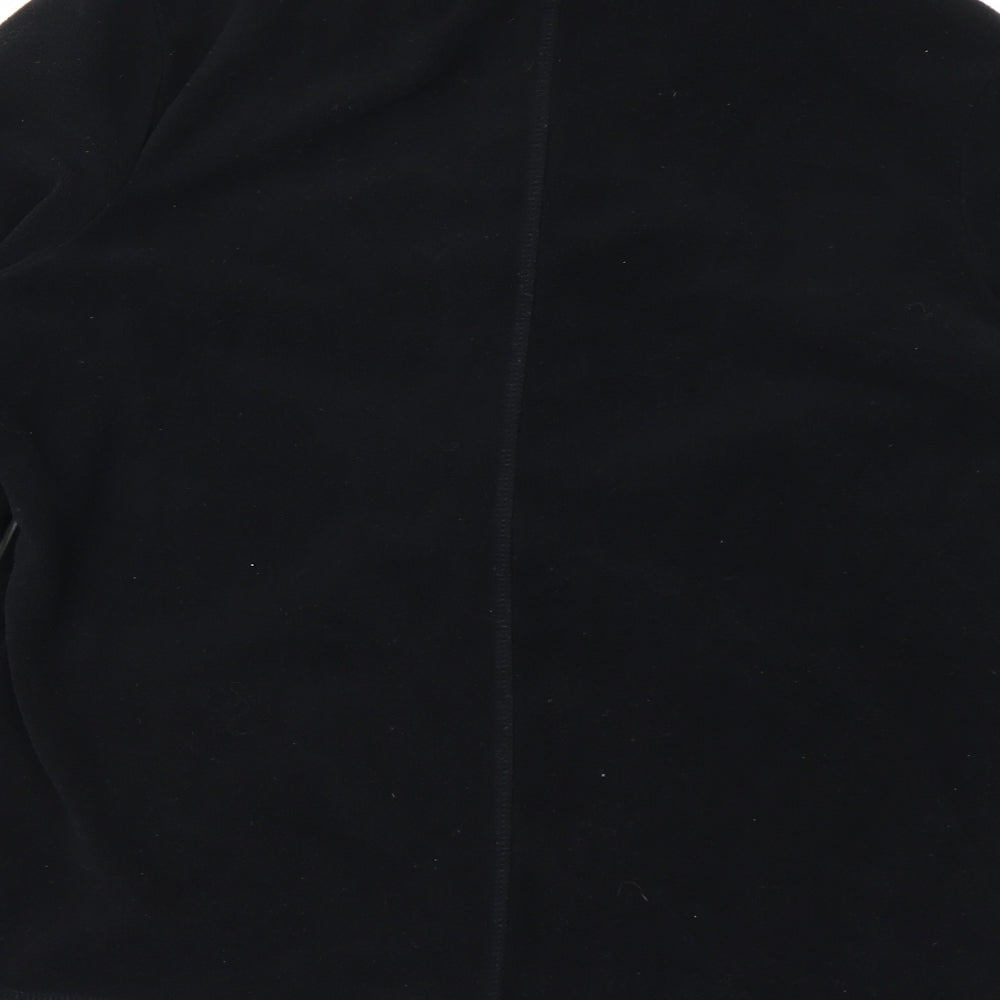 George Womens Black  Fleece Full Zip Sweatshirt Size 10