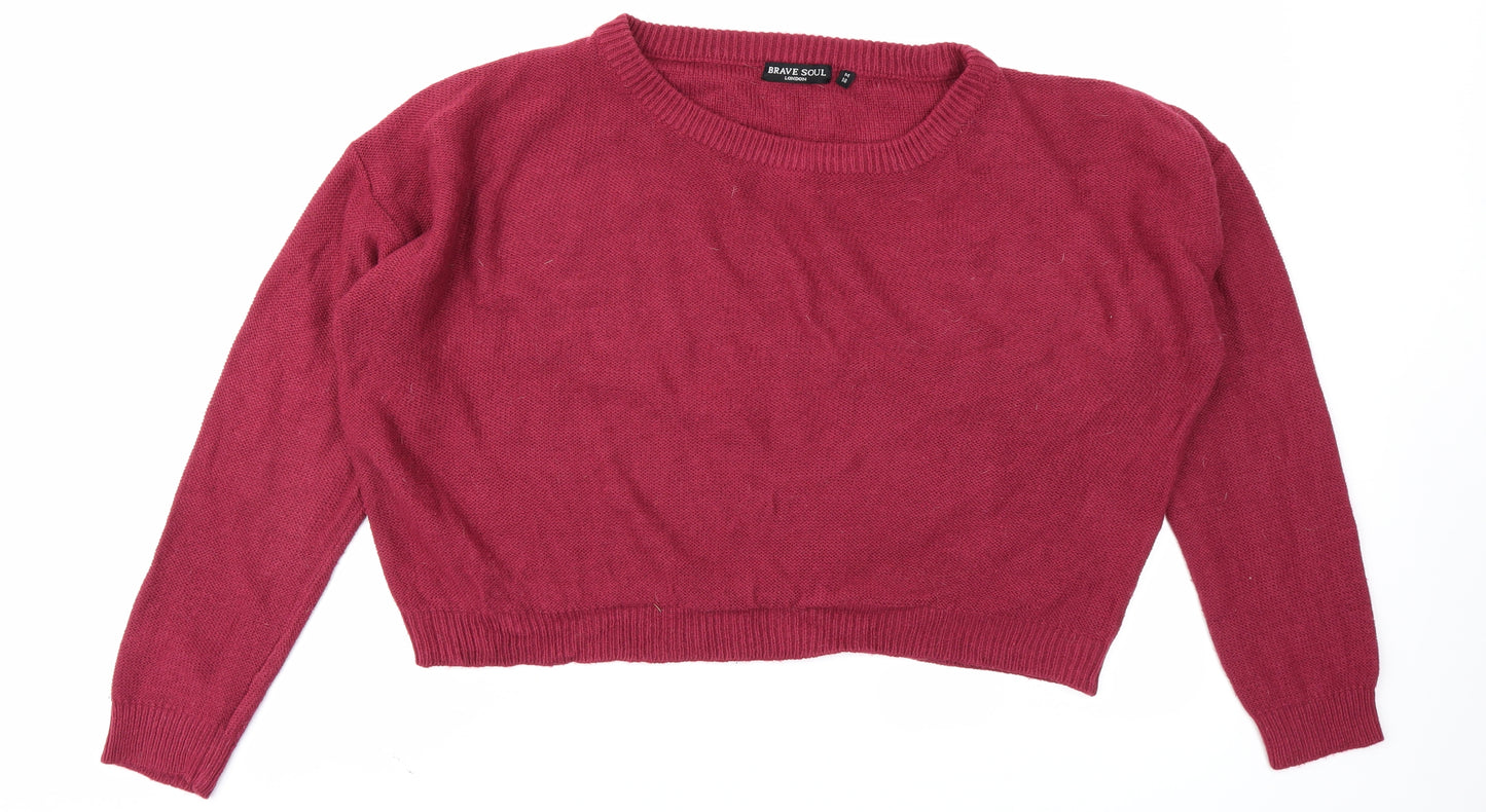 Brave Soul Womens Purple   Pullover Jumper Size 14