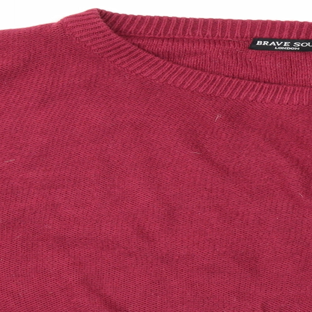 Brave Soul Womens Purple   Pullover Jumper Size 14