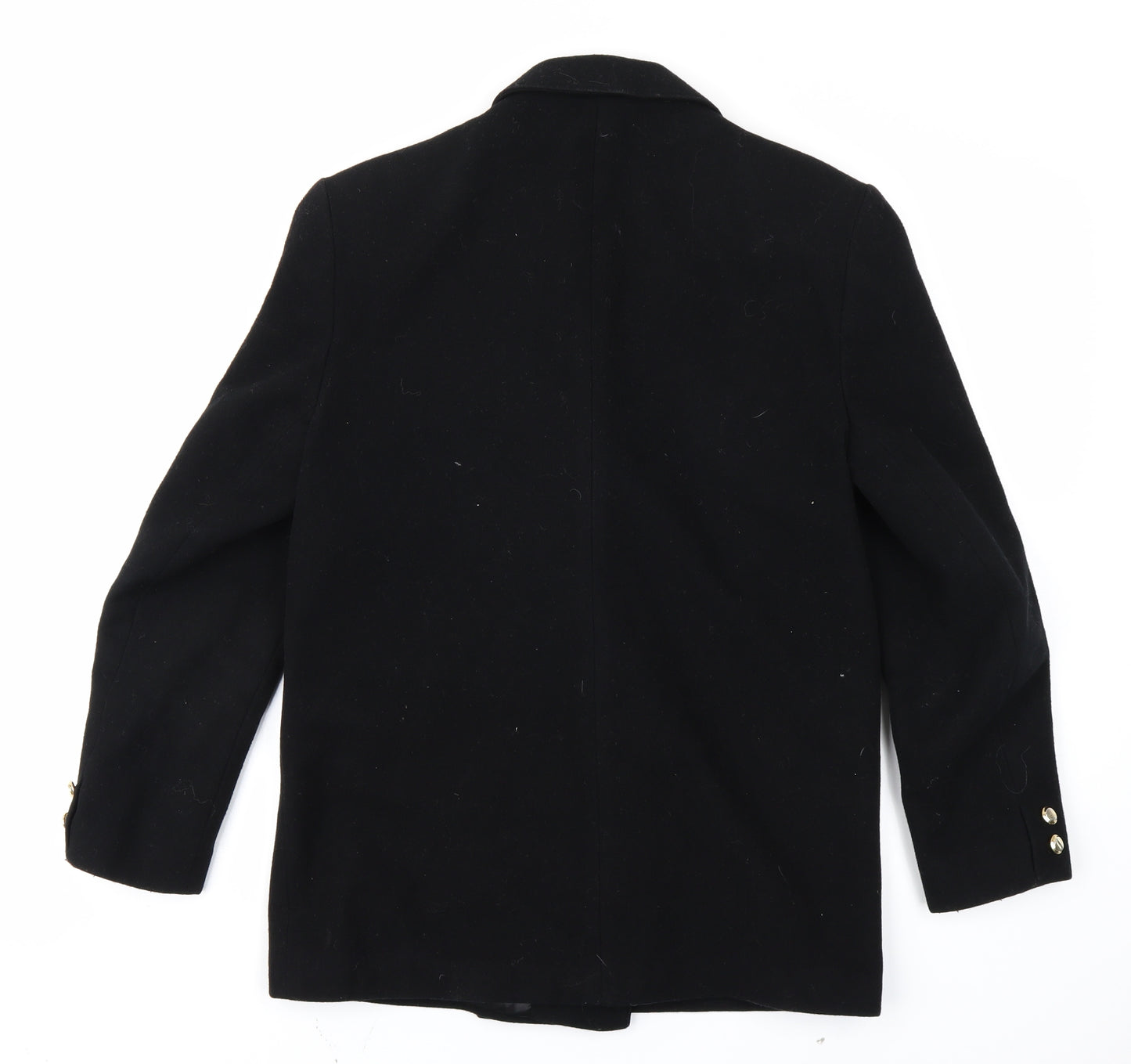 House of Fraser Womens Black   Overcoat Coat Size 10