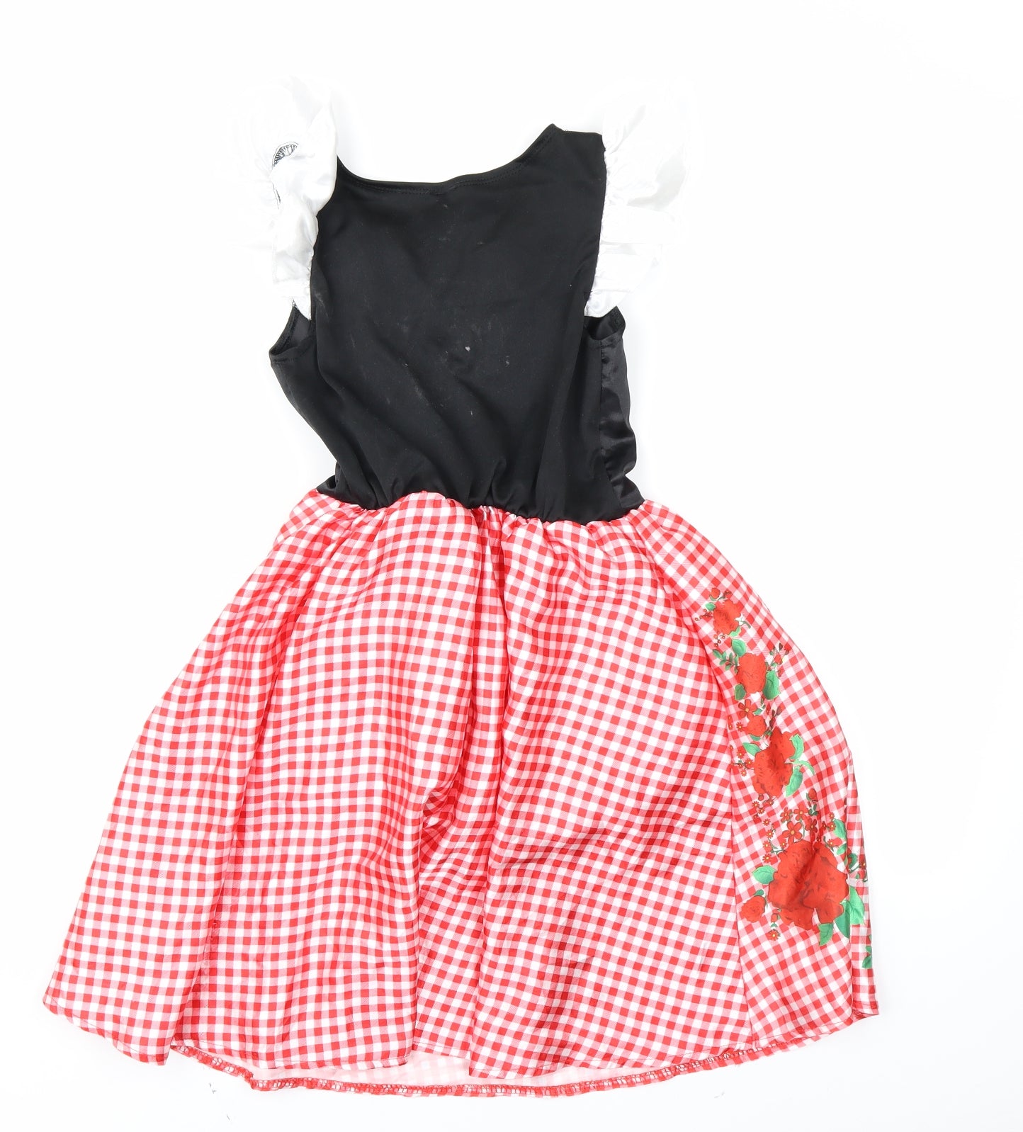 F&F Girls Red Check  Fit & Flare  Size 7-8 Years  - Little Red Riding Hood