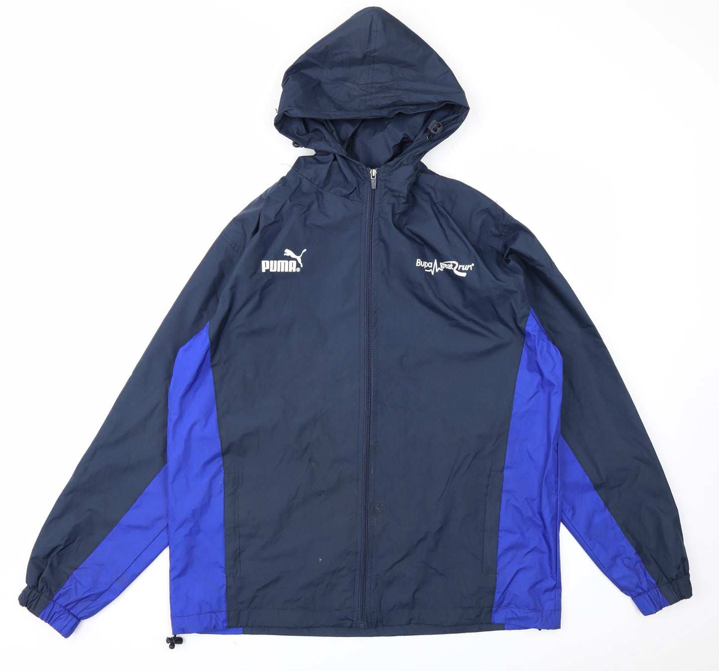 PUMA Mens Blue   Rain Coat Coat Size L