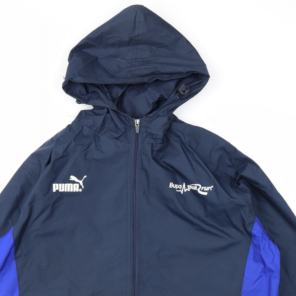 PUMA Mens Blue   Rain Coat Coat Size L