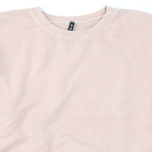 AsYou Womens Pink   Pullover Sweatshirt Size S