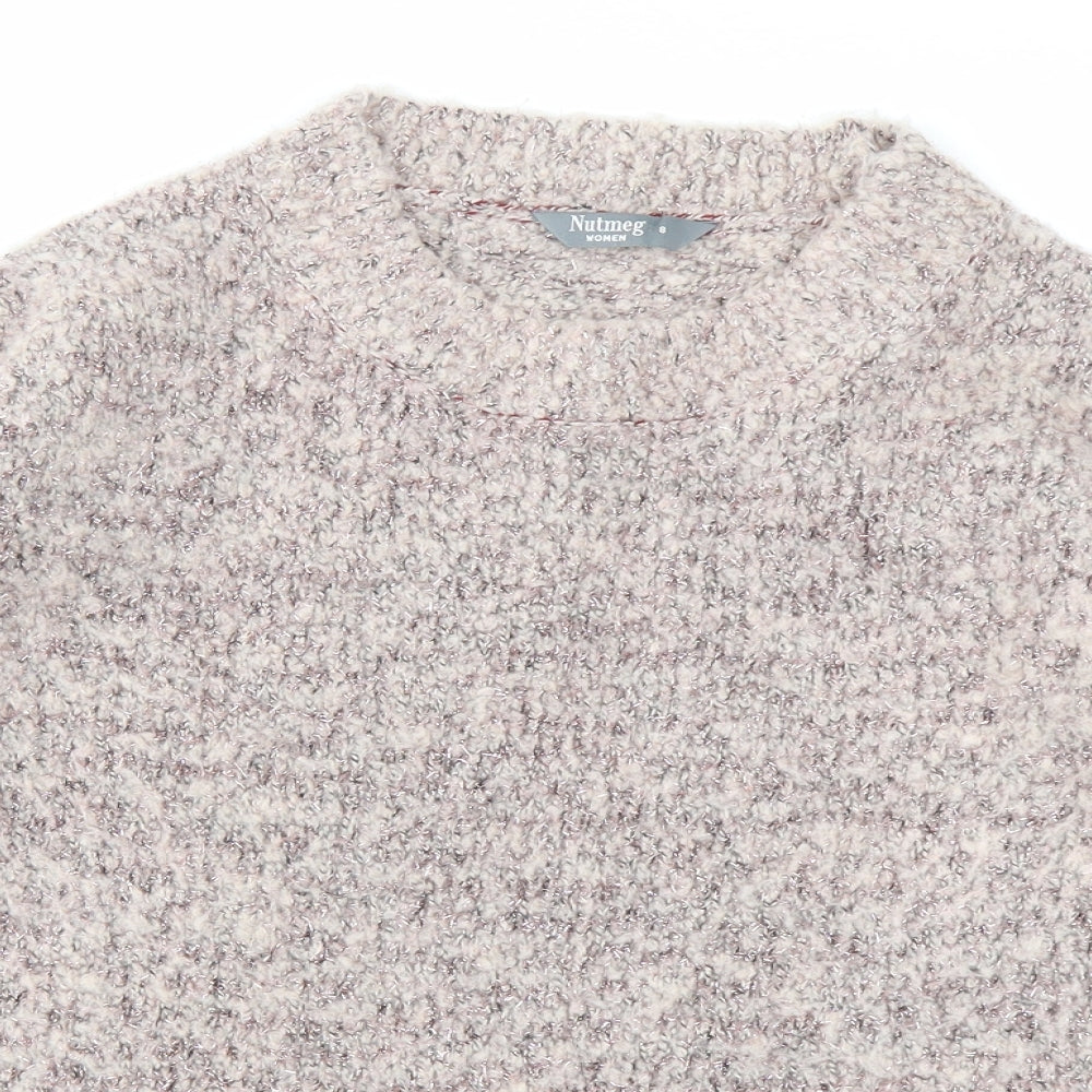 Nutmeg Womens Pink   Pullover Jumper Size 8