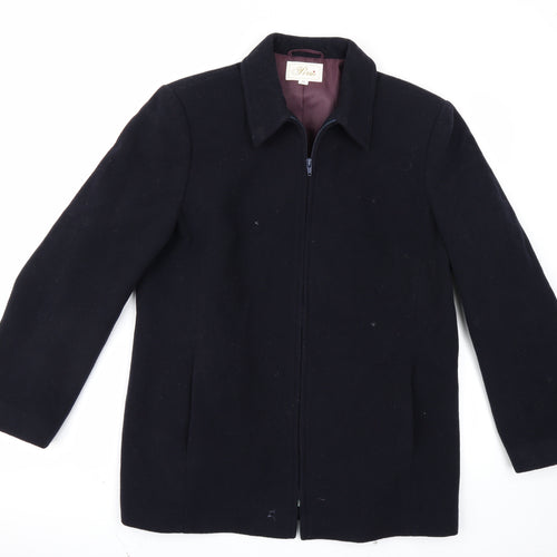 Perrie Womens Black   Overcoat Coat Size 14