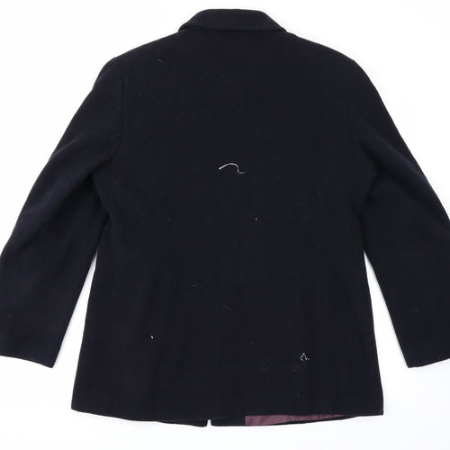 Perrie Womens Black   Overcoat Coat Size 14