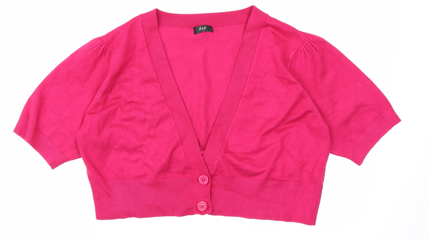 F&F Womens Pink   Cardigan Jumper Size 20