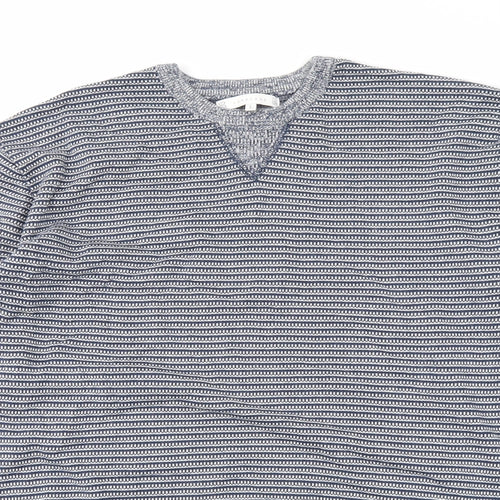 Lakeland Mens Blue Striped  Pullover Jumper Size L