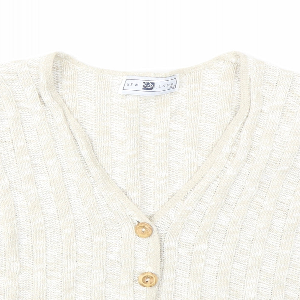 New Look Womens Beige   Cardigan Jumper Size M