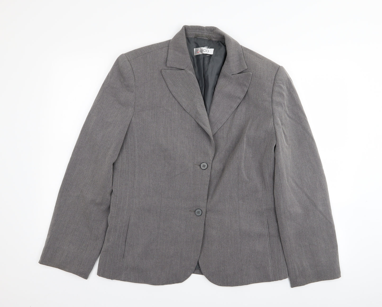 Gelco Womens Grey   Jacket Blazer Size 14
